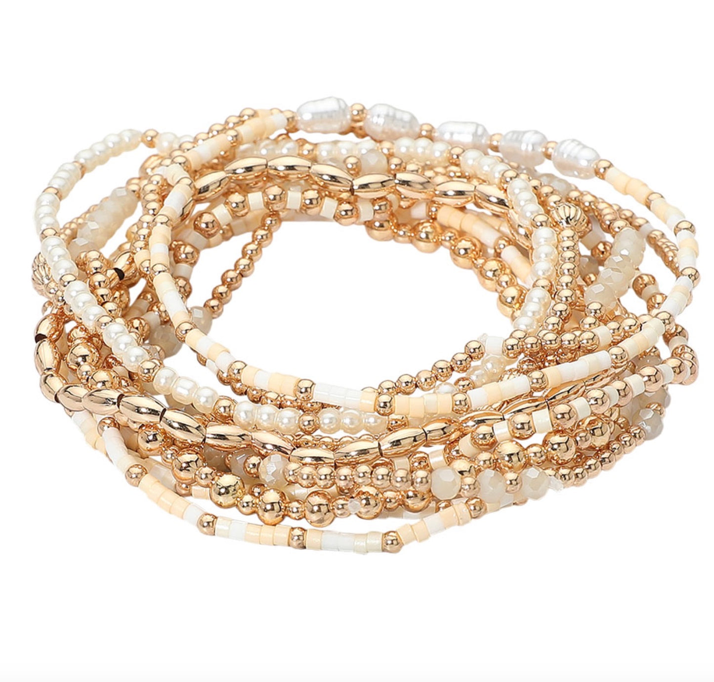 lumi beaded bracelet stack